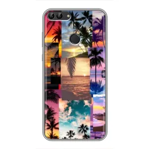 Силиконовый чехол с КАРТИНКАМИ лето для Huawei P Smart, Enjoy 7s, FIG-LA1 (AlphaPrint) (Летний отпуск)