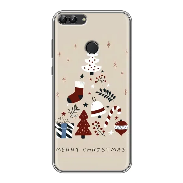 Чехол с принтом «Merry Christmas» для Huawei P Smart (Enjoy 7s, FIG-LA1)
