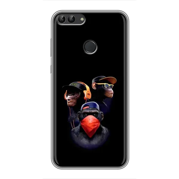 Чехол с принтом «Три обезьяны» для Huawei P Smart (Enjoy 7s, FIG-LA1)