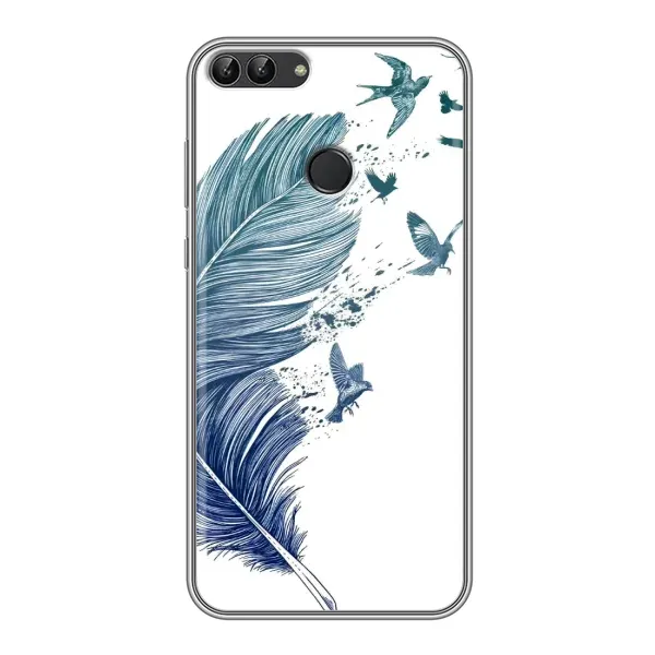 Чехол с принтом «Перышко» для Huawei P Smart (Enjoy 7s, FIG-LA1)