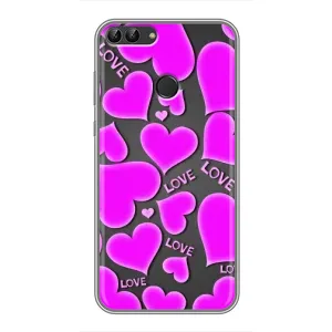 Чехлы для любимой на Хуавей П Смарт (VPrint) (Pink hearts)