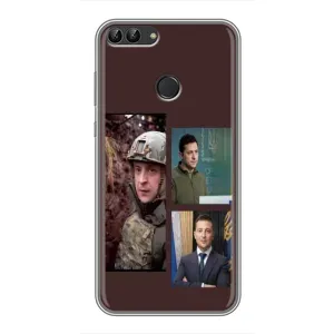 Чехол для Huawei P Smart, Enjoy 7s, FIG-LA1 (AlphaPrint - с принтом Зеленского) (Президент)
