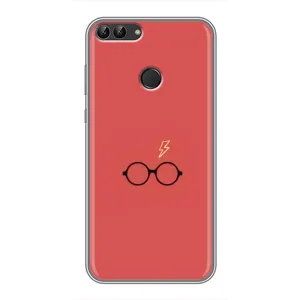 Чехлы с Гарри Поттером для Huawei P Smart, Enjoy 7s, FIG-LA1 (AlphaPrint) (шрам и очки)