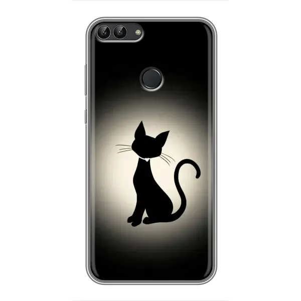 Чехол с принтом «Силуэт котика» для Huawei P Smart (Enjoy 7s, FIG-LA1)