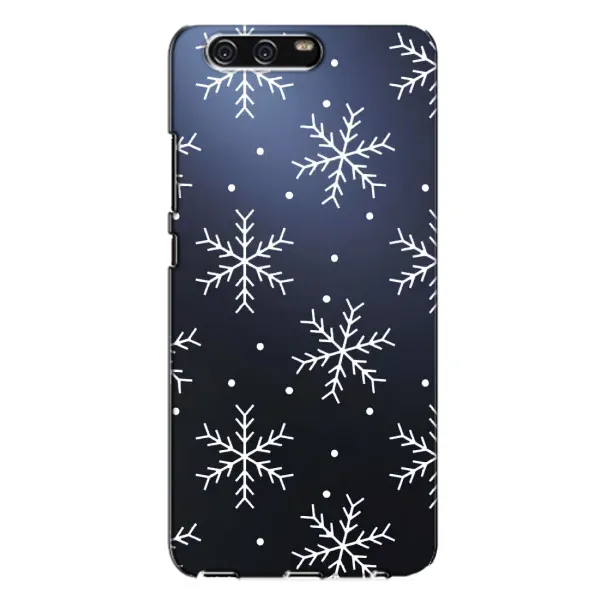 Чехол с принтом «Белые снежинки» для Huawei P10 Plus (VKY)