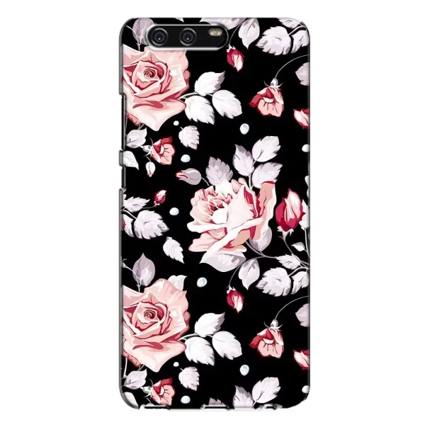 Чохол з принтом «Квіти на чорному» для Huawei P10 Plus (VKY)