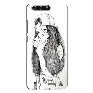 Чохол з друком для Huawei P10 Plus, VKY - (Мода) (AlphaPrint) (Фото дівчини)