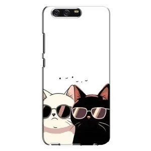 Чохол з принтом «Коти в окулярах» для Huawei P10 Plus (VKY)