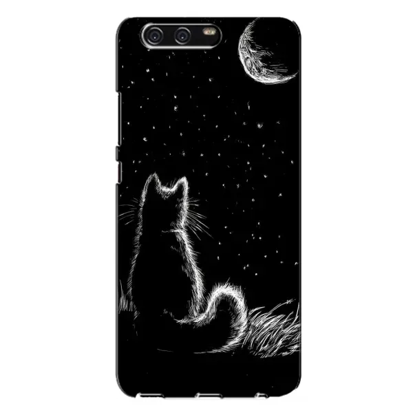 Чехол с принтом «Котик и луна» для Huawei P10 Plus (VKY)