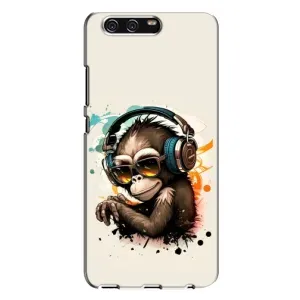 Чохол з Мавпами Huawei P10 Plus, VKY - (AlphaPrint) (Макака в навушниках)