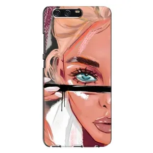 Чохол з друком для Huawei P10 Plus, VKY - (Мода) (AlphaPrint) (Макіяж)