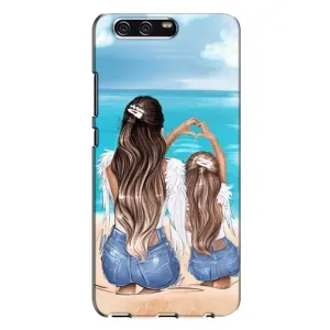 Чохол з друком для Huawei P10 Plus, VKY - (Мама з дитинкою) (AlphaPrint) (Мама з донькою)