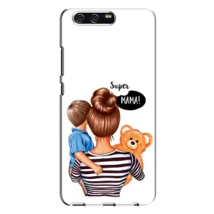Чохол з друком для Huawei P10 Plus, VKY - (Мама з дитинкою) (AlphaPrint) (Мама з синочком)