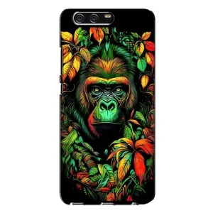 Чохол з Мавпами Huawei P10 Plus, VKY - (AlphaPrint) (Мавпа в квітах)