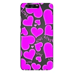 Чехлы для любимой на Хуавей П10 Плюс (VPrint) (Pink hearts)