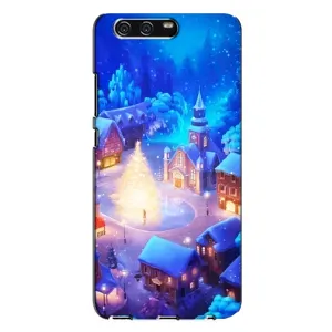 Різдвяні Чохли для Huawei P10 Plus, VKY (VPrint) (Різдвяне місто)