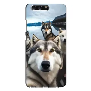Чохол з Хаскі Huawei P10 Plus, VKY - (AlphaPrint) (Селфі Хаскі)