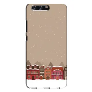 Новорічні, Святкові Чохли для Huawei P10 Plus, VKY - 2024 год (Зимове місто)