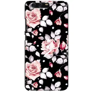 Чехлы с Цветами для Huawei P10, VTR (VPrint) (Цветочки на черном)