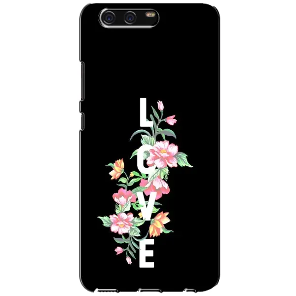 Чехол с принтом «Цветы LOVE» для Huawei P10 (VTR)