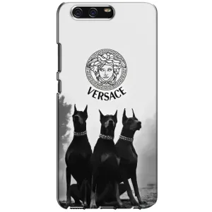 Чехлы VERSACE для Хуавей П10 (PREMIUMPrint) (Доберман Версаче)