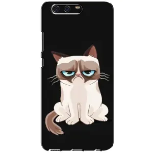 Чехол с принтом для Huawei P10, VTR (AlphaPrint) Модные коты (Грустный кот)