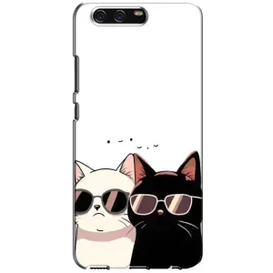 Чехол с рисунком кот на Huawei P10, VTR (Коты в очках)