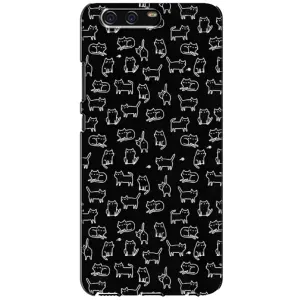 Чехол с принтом для Huawei P10, VTR (AlphaPrint) Модные коты (Меленькие котики)