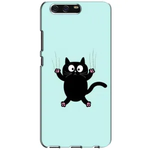 Чехол с принтом для Huawei P10, VTR (AlphaPrint) Модные коты (Падающий кот)