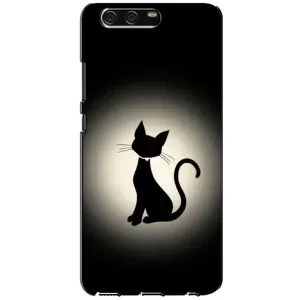 Чехол с принтом для Huawei P10, VTR (AlphaPrint) Модные коты (Силуэт котика)