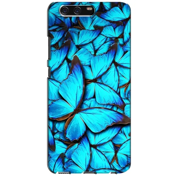 Чехол с принтом «Синие бабочки» для Huawei P10 (VTR)