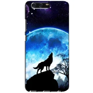 Защитные чехлы для Хуавей П10 (AlphaPrint) (ХИТ продаж) ВОЛК (Волк на луну)