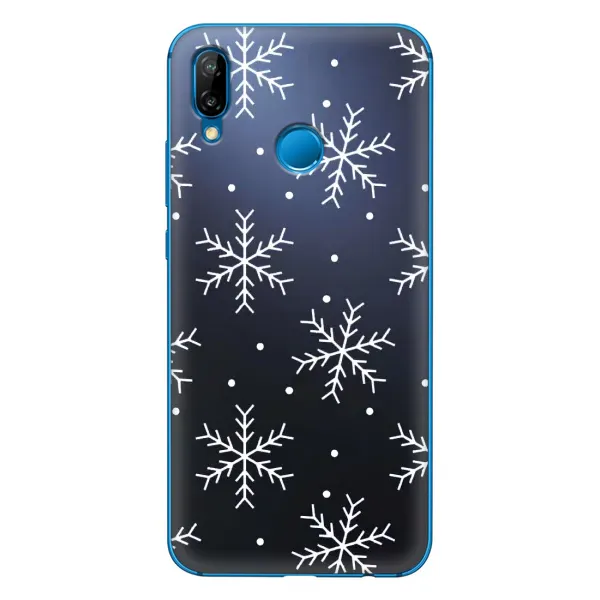 Чехол с принтом «Белые снежинки» для Huawei P20 Lite (2019)