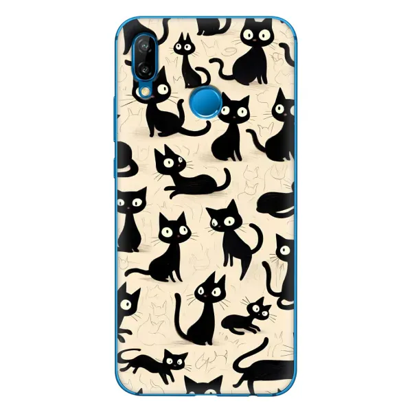Чохол з принтом «Чорні коти» для Huawei P20 Lite (2019) Чохол з принтом «Чорні коти» для Huawei P20 Lite (2019)