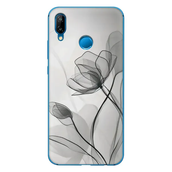 Чохол з принтом «Чорні квіти» для Huawei P20 Lite (2019) Чохол з принтом «Чорні квіти» для Huawei P20 Lite (2019)