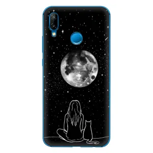 Чохол з принтом «Дівчина з котом» для Huawei P20 Lite (2019)