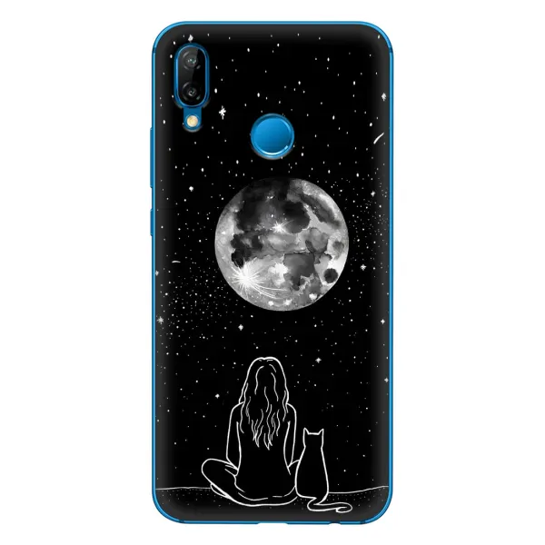 Чохол з принтом «Дівчина з котом» для Huawei P20 Lite (2019) Чохол з принтом «Дівчина з котом» для Huawei P20 Lite (2019)