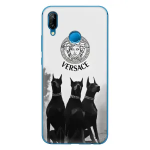 Чехлы VERSACE для П20 Лайт 2019 (PREMIUMPrint) (Доберман Версаче)