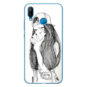 Чохол з друком для Huawei P20 Lite (2019) - (Мода) (AlphaPrint) (Фото дівчини)