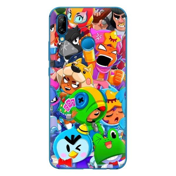 Чехол с принтом «Герои Бравл Старс» для Huawei P20 Lite (2019)