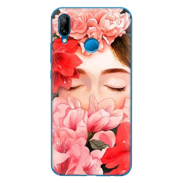 Чехол с принтом «Глаза в цветах» для Huawei P20 Lite (2019)