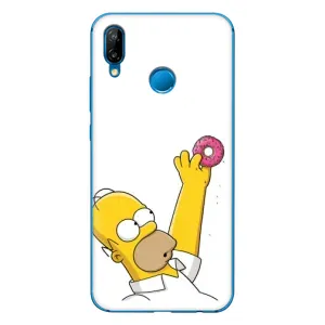 Чехол с Симпсонами для Huawei P20 Lite (2019) (VPrint) (Гомер с пончиком)