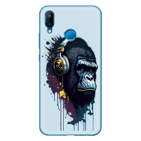 Чехол с принтом «Горилла в наушниках» для Huawei P20 Lite (2019)