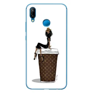 Чехлы Луи Витон для Huawei P20 Lite (2019) (AlphaPrint - LOUIS VUITTON) (кофе LOUIS VUITTON)