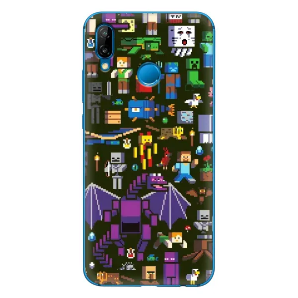Чехол с принтом «Коллаж Майнкрафт» для Huawei P20 Lite (2019)