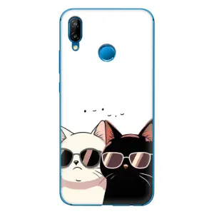 Чохол з принтом «Коти в окулярах» для Huawei P20 Lite (2019)