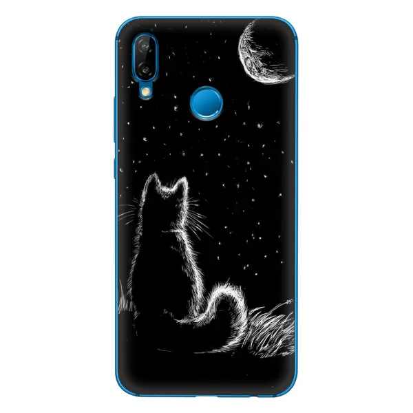 Чехол с принтом «Котик и луна» для Huawei P20 Lite (2019) Чехол с принтом «Котик и луна» для Huawei P20 Lite (2019)