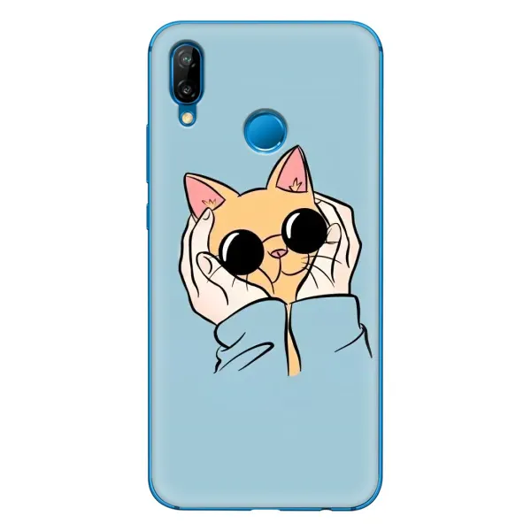 Чехол с принтом «Котик в очках» для Huawei P20 Lite (2019) Чехол с принтом «Котик в очках» для Huawei P20 Lite (2019)