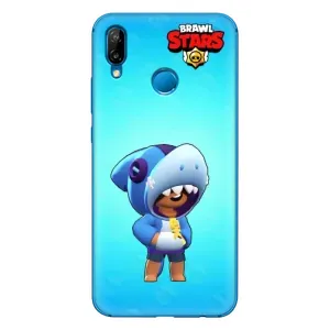 Чехол для Huawei P20 Lite (2019) Бравл Старс (VPrint) (Леон акула)