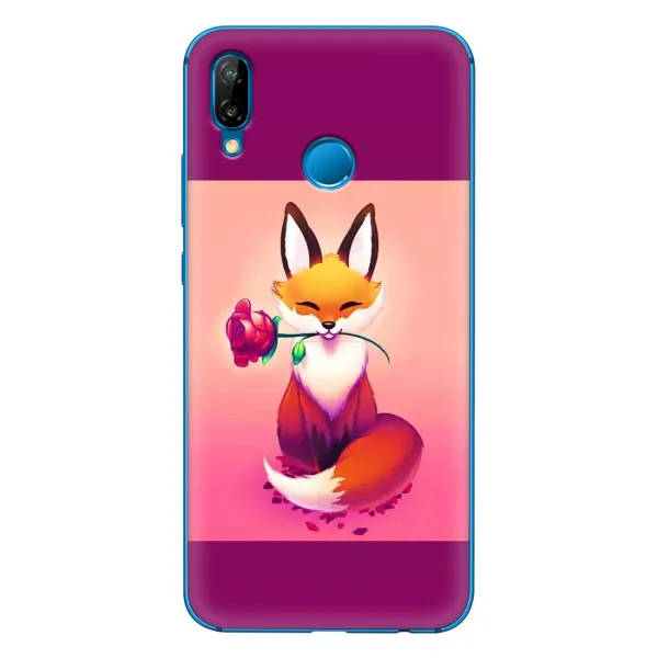 Чехол с принтом «Лисичка с розочкой» для Huawei P20 Lite (2019)